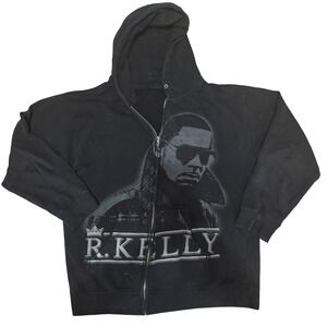 R. Kelly Y2K‎ Graphic Full Zip Hoodie Mens Streetwear Music Merch Sweatshirt